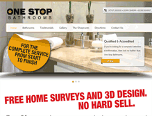 Tablet Screenshot of onestopbathrooms.com